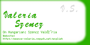 valeria szencz business card